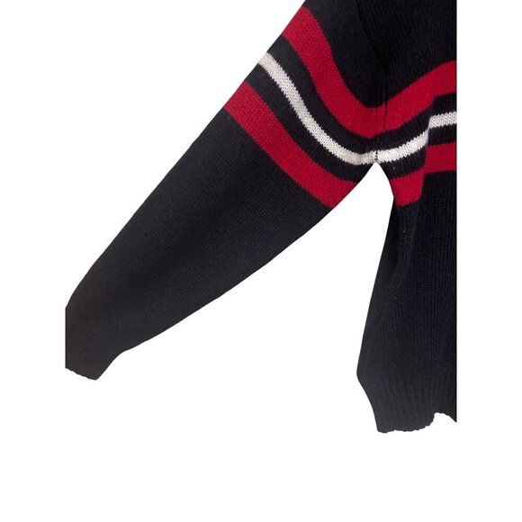 VTG Mickey Mouse Unlimited Acrylic Wool Blend Black Red Sweater Men's Medium - Picture 4 of 8